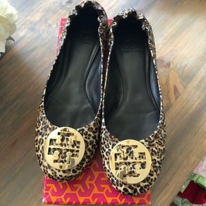 Tory Burch Reva Flat Leopard Size 10.5